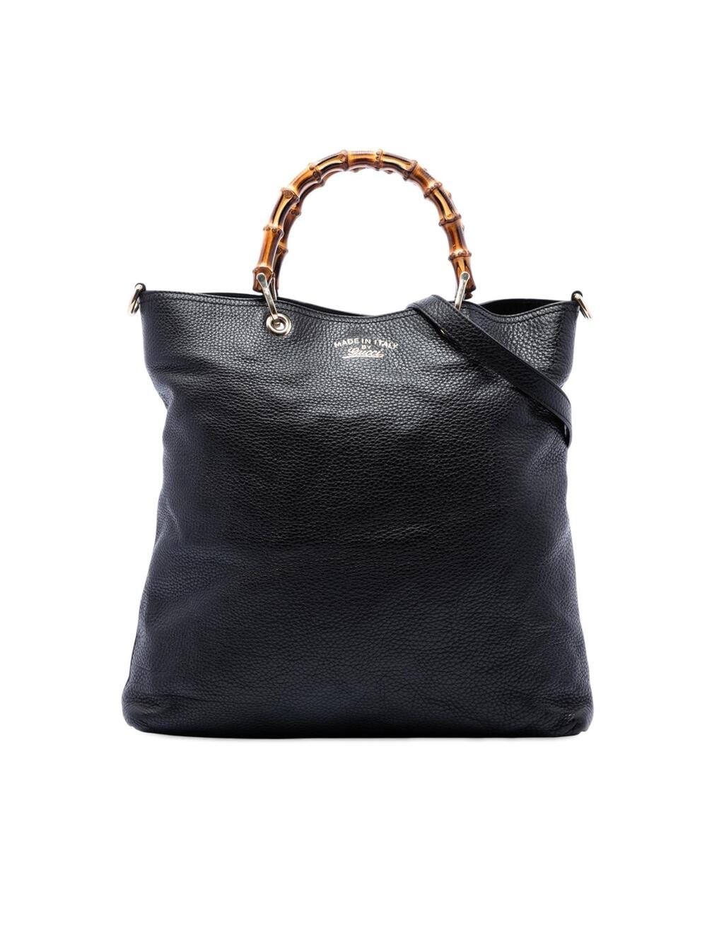 Gucci Tall Pebbled Calfskin Bamboo #362377G59B